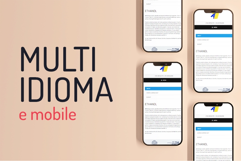 Site responsivo e multi idioma